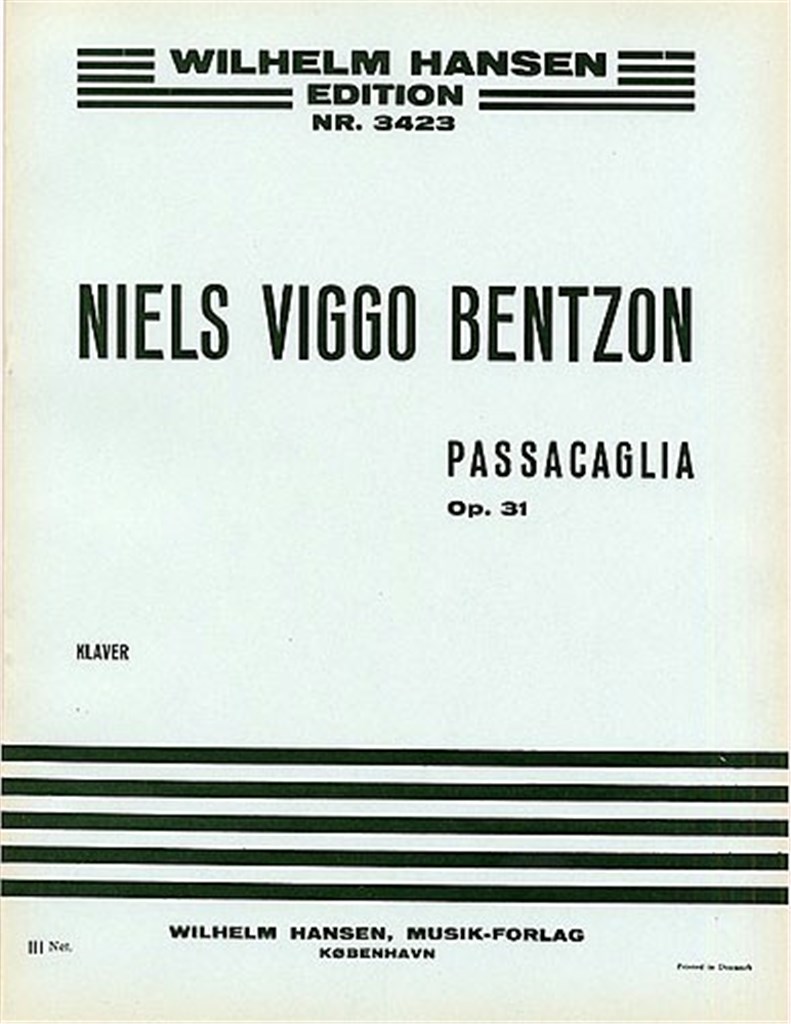 Passacaglia For Piano Op. 31